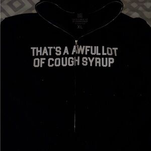 Black VVS Thats a awful lot of cough syrup Full zip-up Hoodie